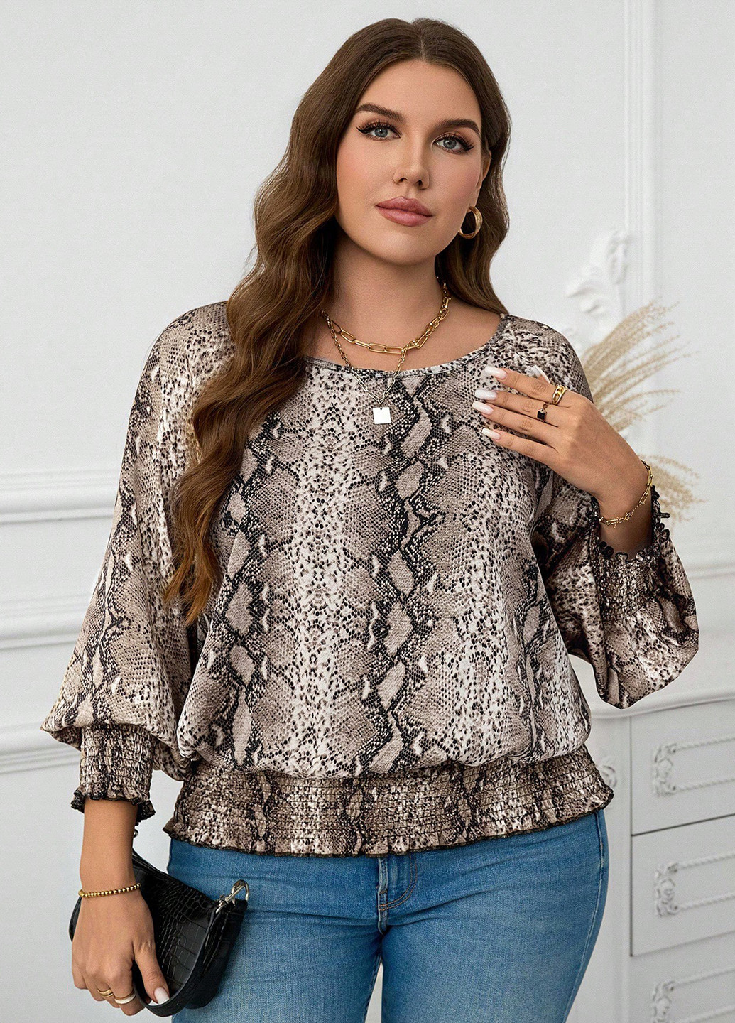 Комбинированная блуза SHEIN