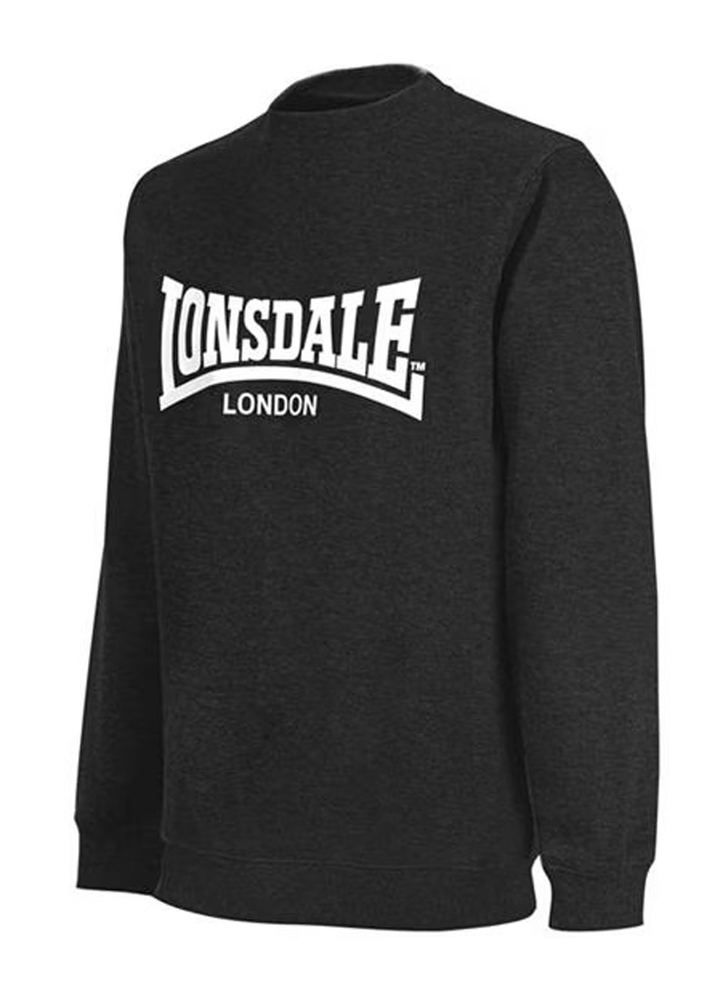 Свитшот Lonsdale - Свободный крой логотип черный спортивный полиэстер, трикотаж - (276775806)