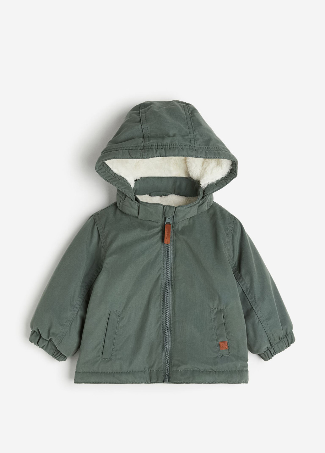 Серо-зеленая зимняя куртка H&M