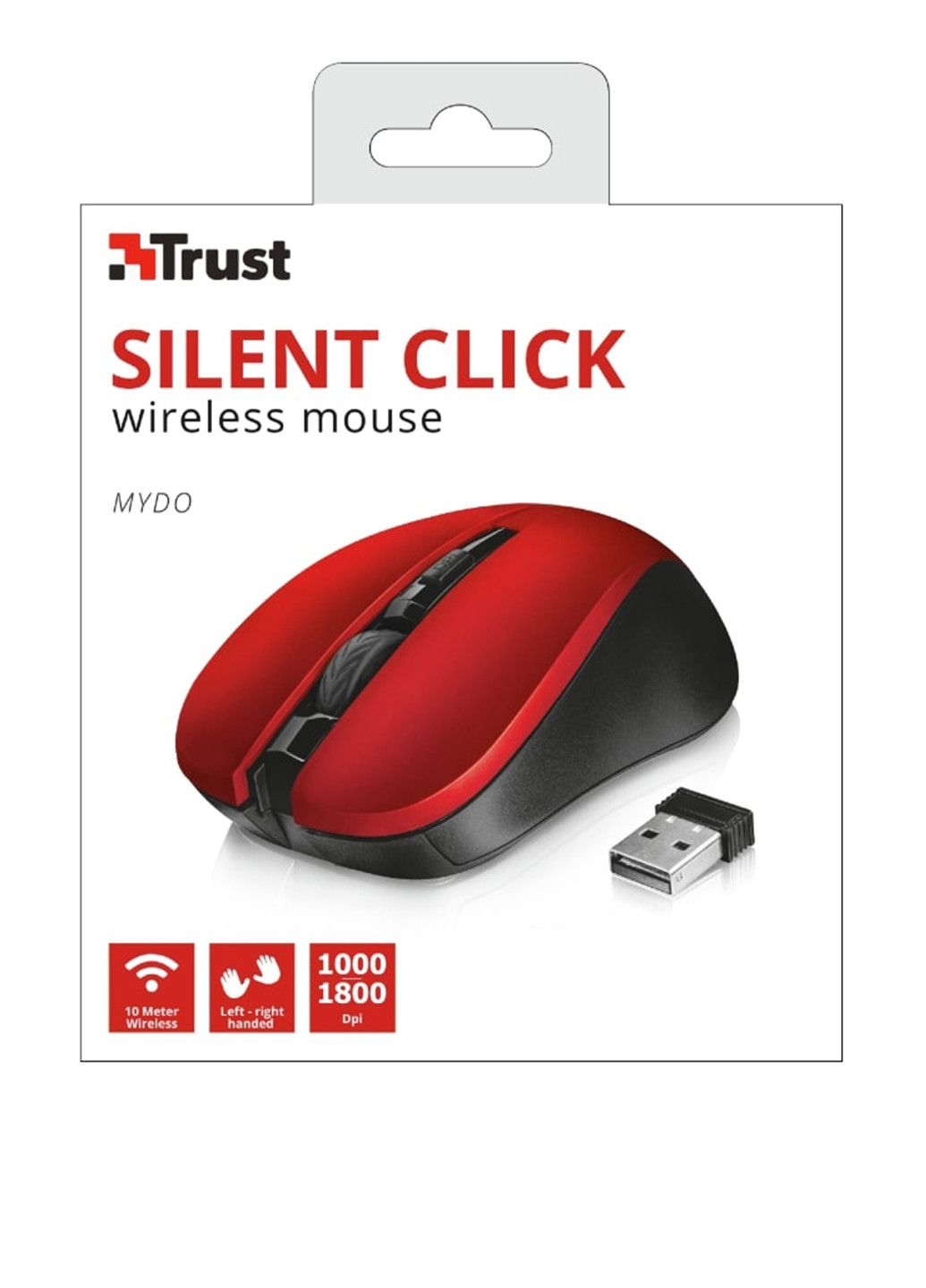 Мышь Trust mydo silent wl red (21871) (158854188)