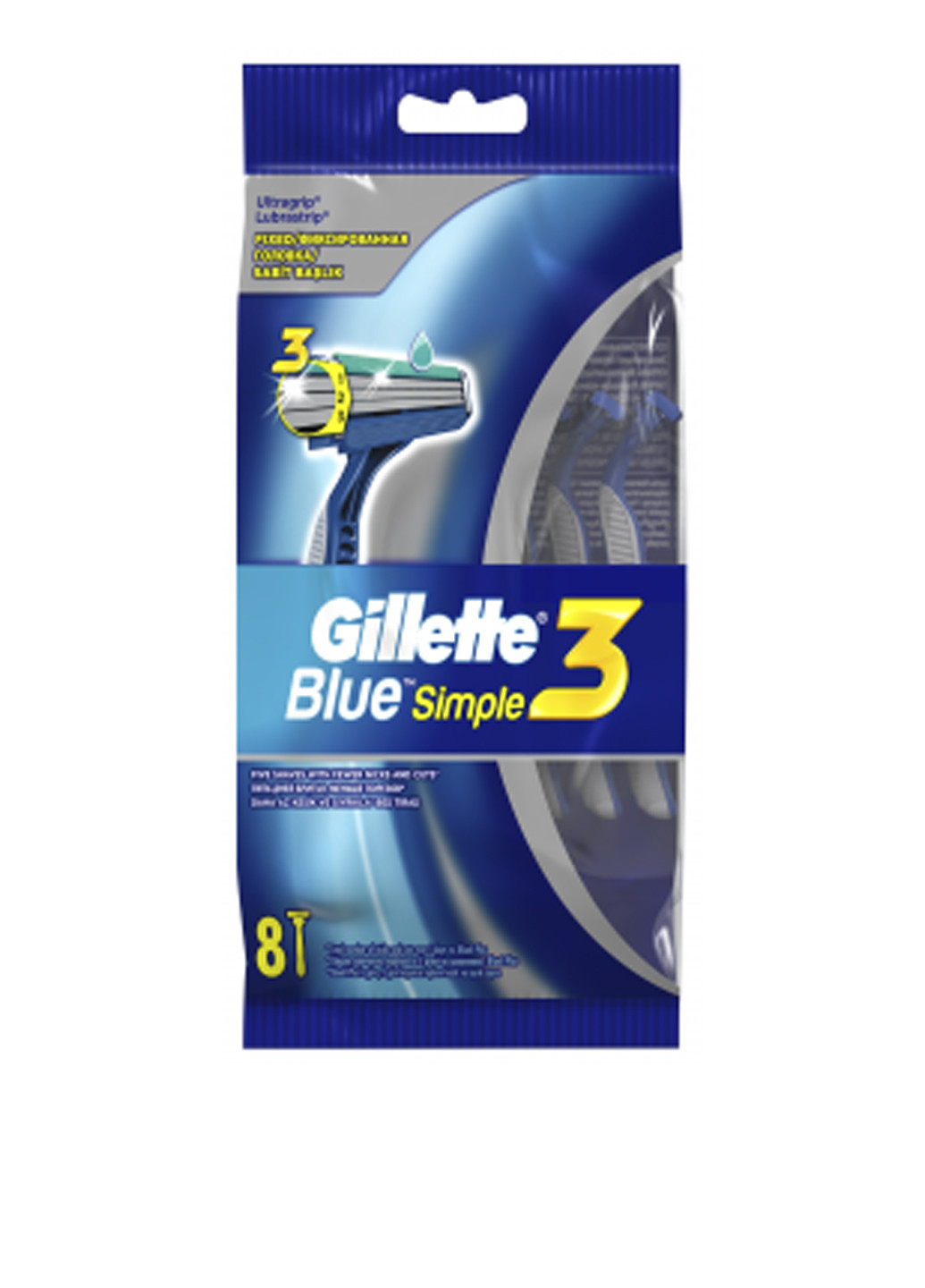Бритвенный станок Blue Simple 3 (8 шт.) Gillette (138200694)