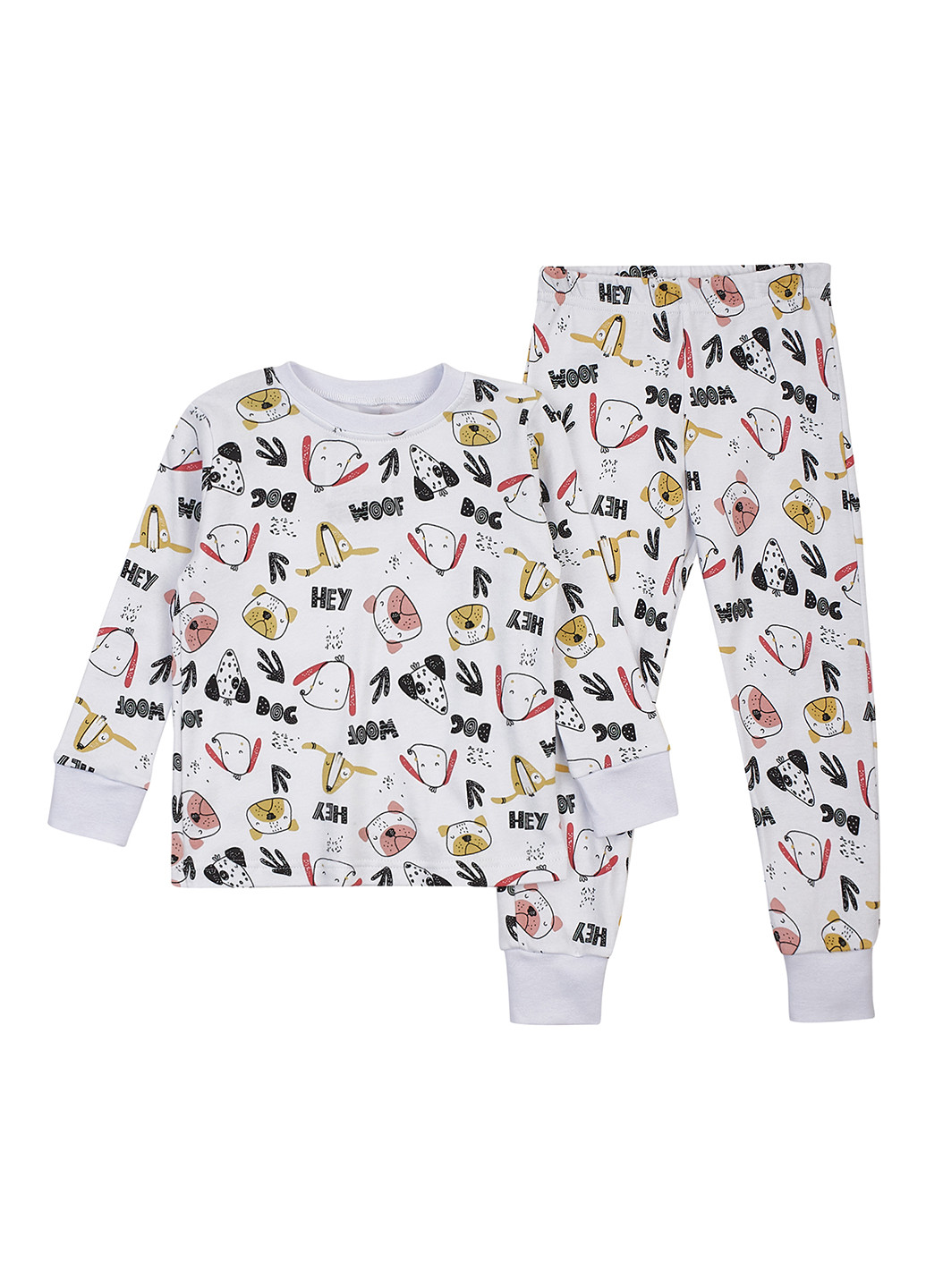 Белая всесезон пижама (лонгслив, брюки) свитшот + брюки dexter's