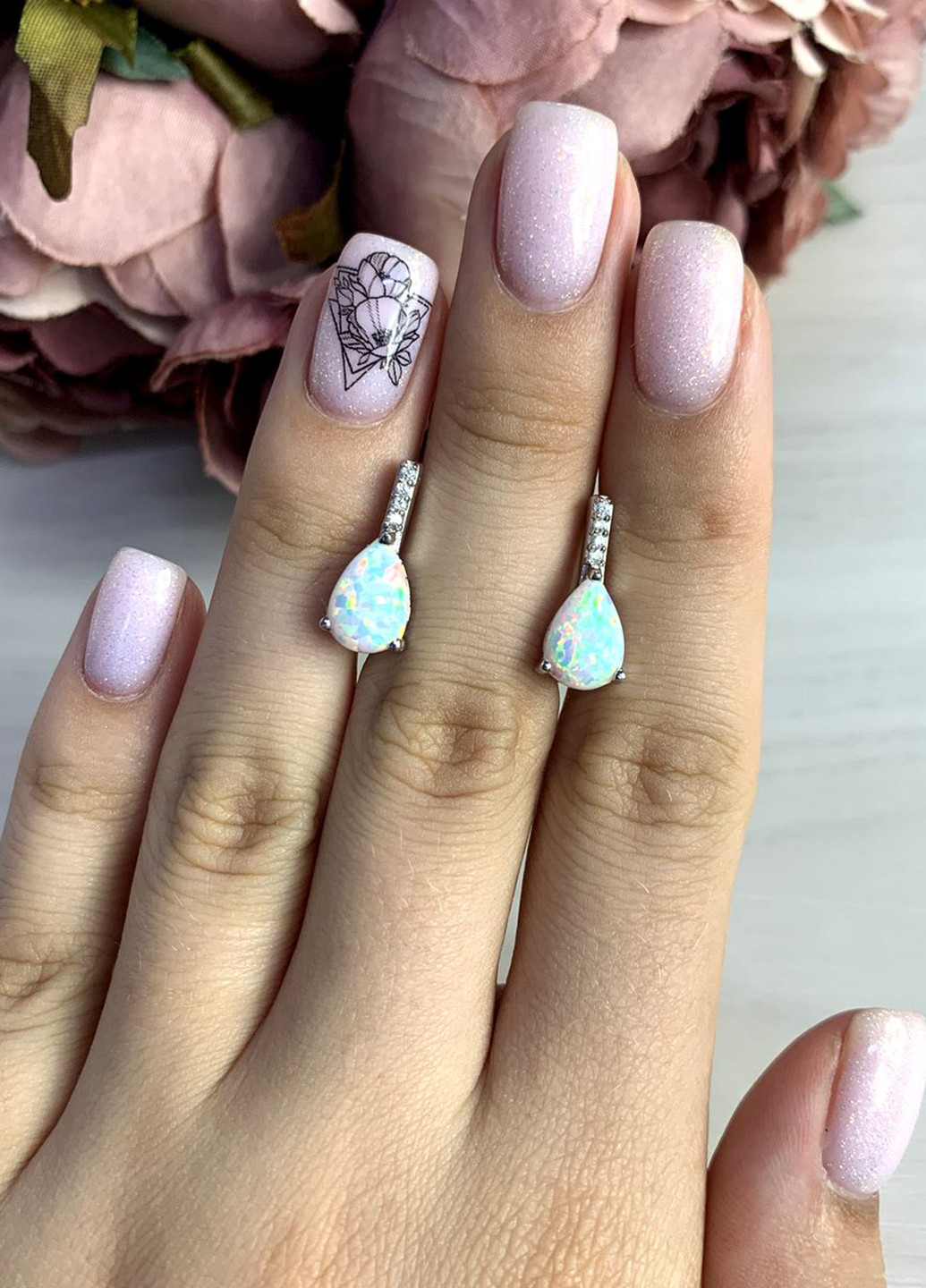 Серьги Silver Flame (191715631)