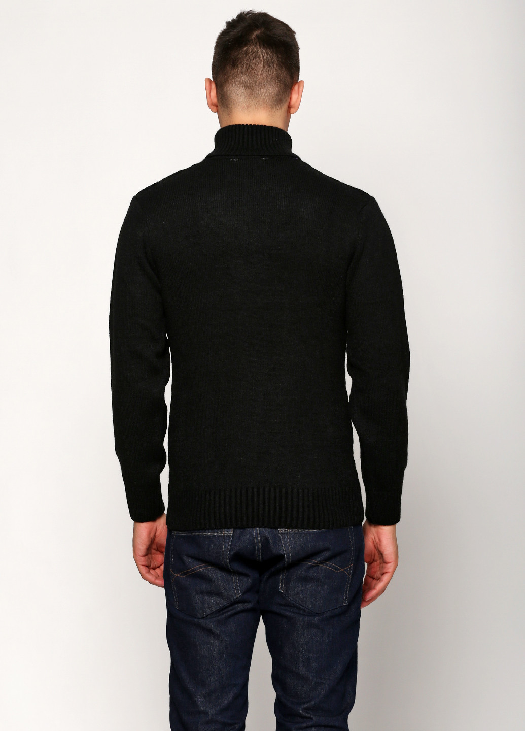 Чорний зимовий светр хомут Madoc Jeans