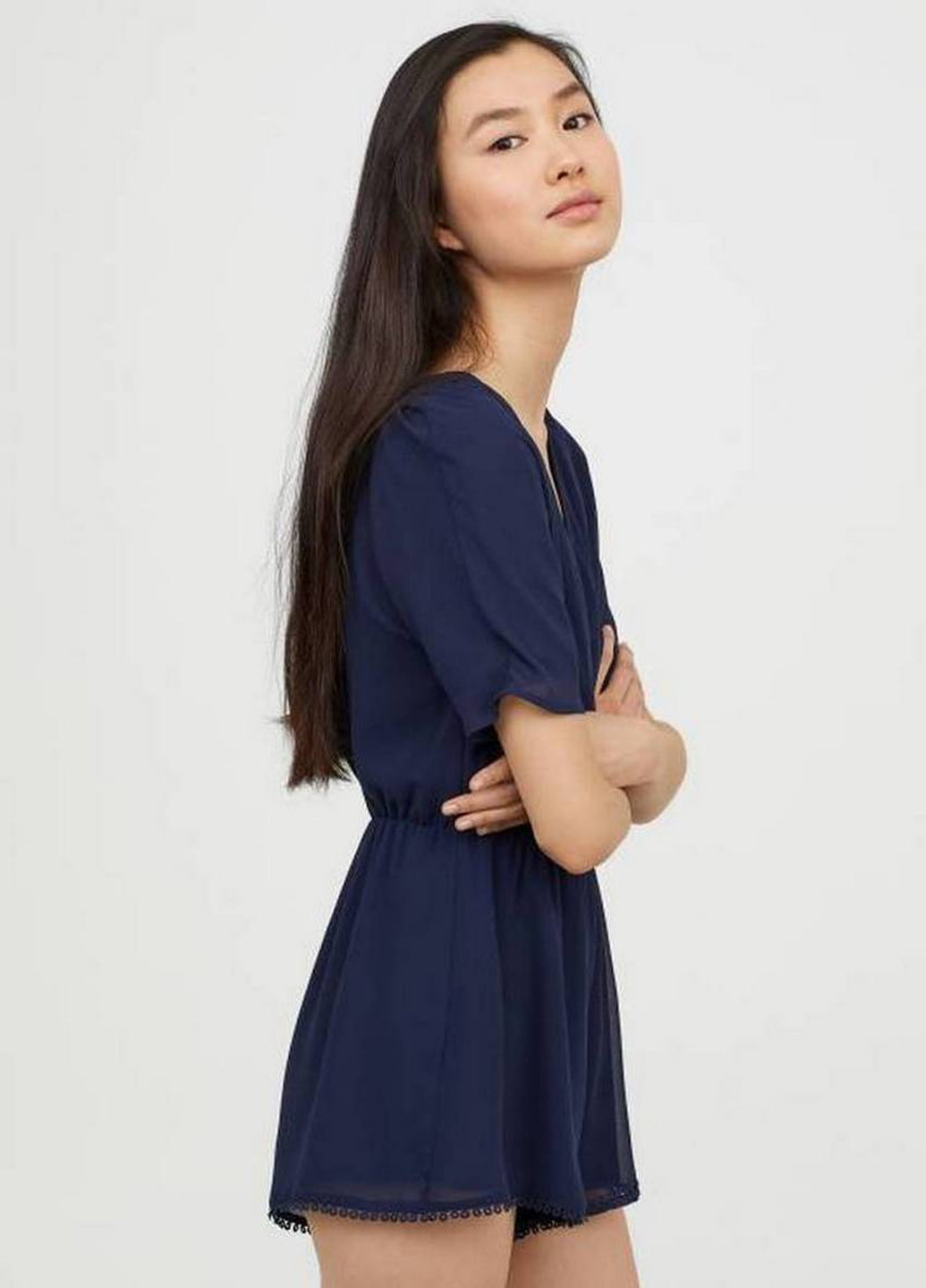Комбінезон H&M комбінезон-шорти синій кежуал