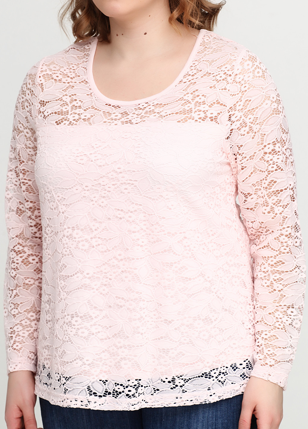 Бледно-розовая демисезонная блуза Ciso