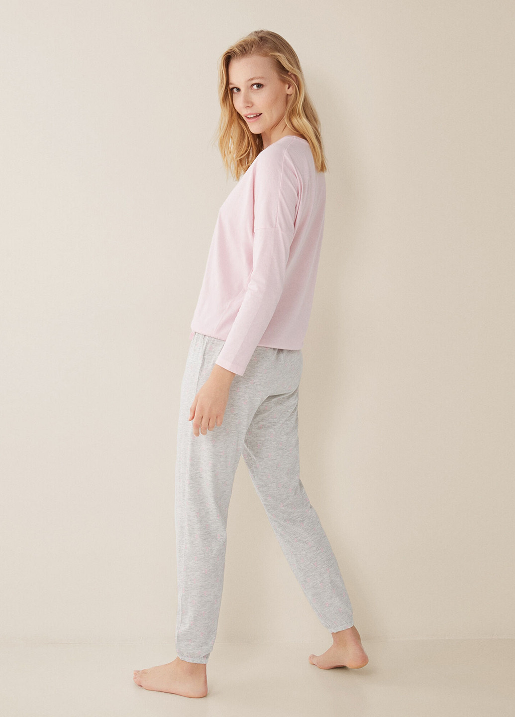 Світло-рожева всесезон піжама (лонгслів, брюки) лонгслив + брюки Women'secret