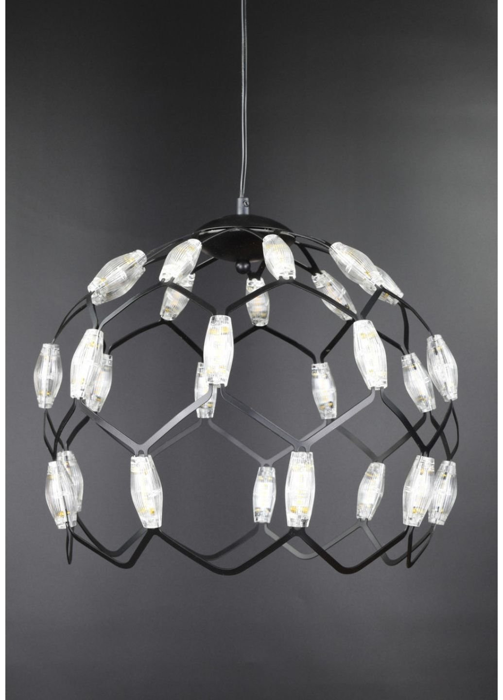 Люстра потолочная LED D1288/400-bk-k Черный 42х40х40 см. Sunnysky (253627635)