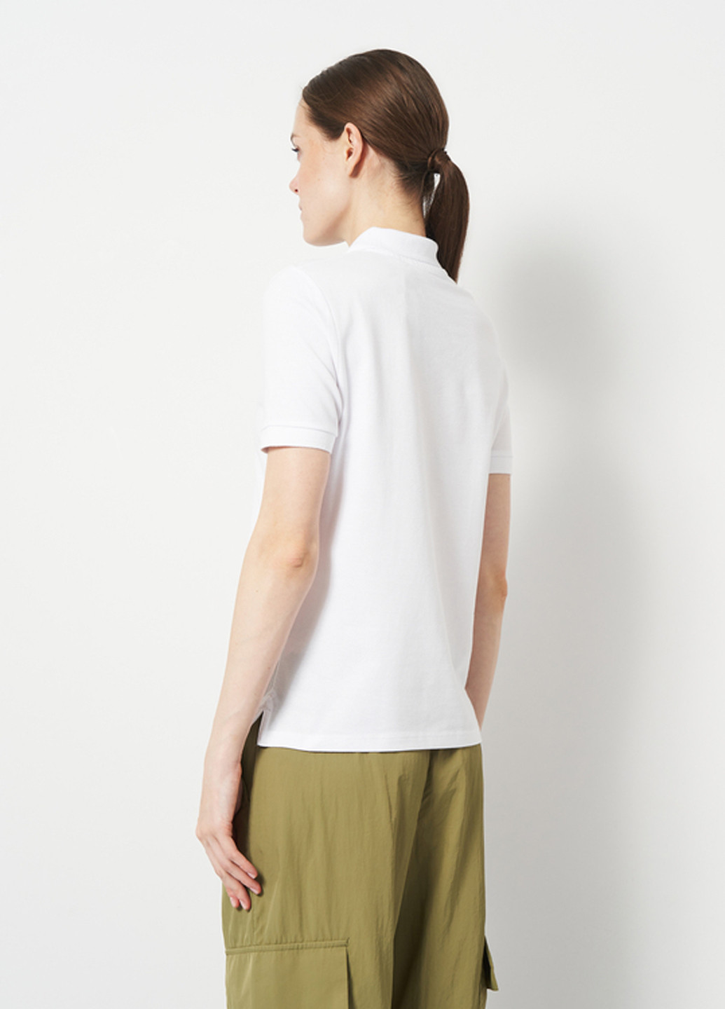 Белая женская футболка-поло Sol's однотонная