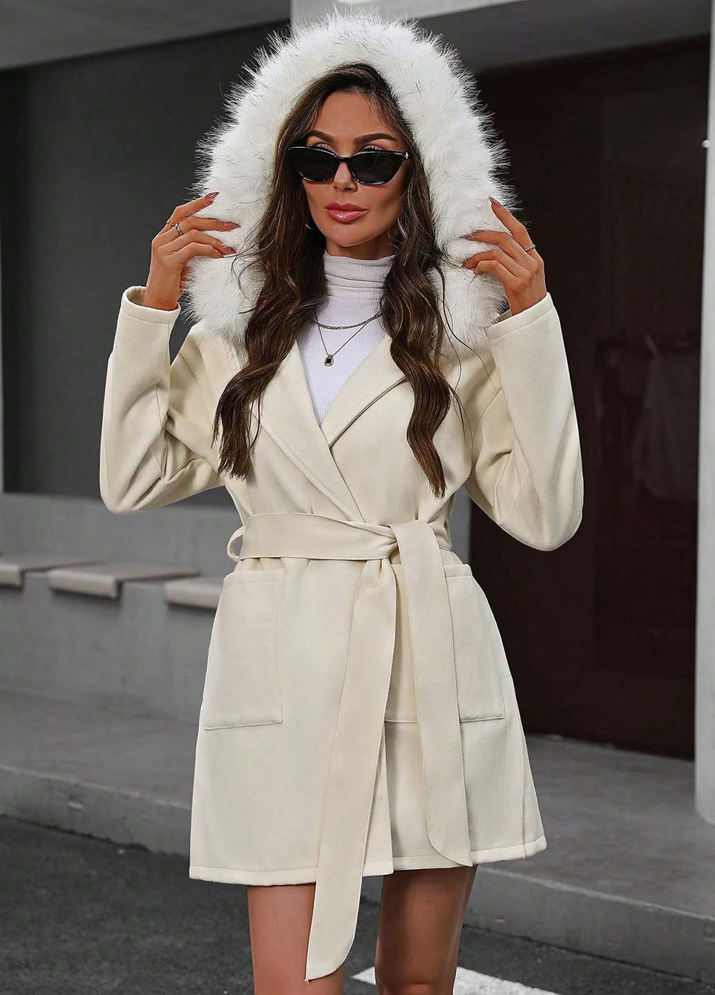 Кремове демісезонне Пальто SHEIN