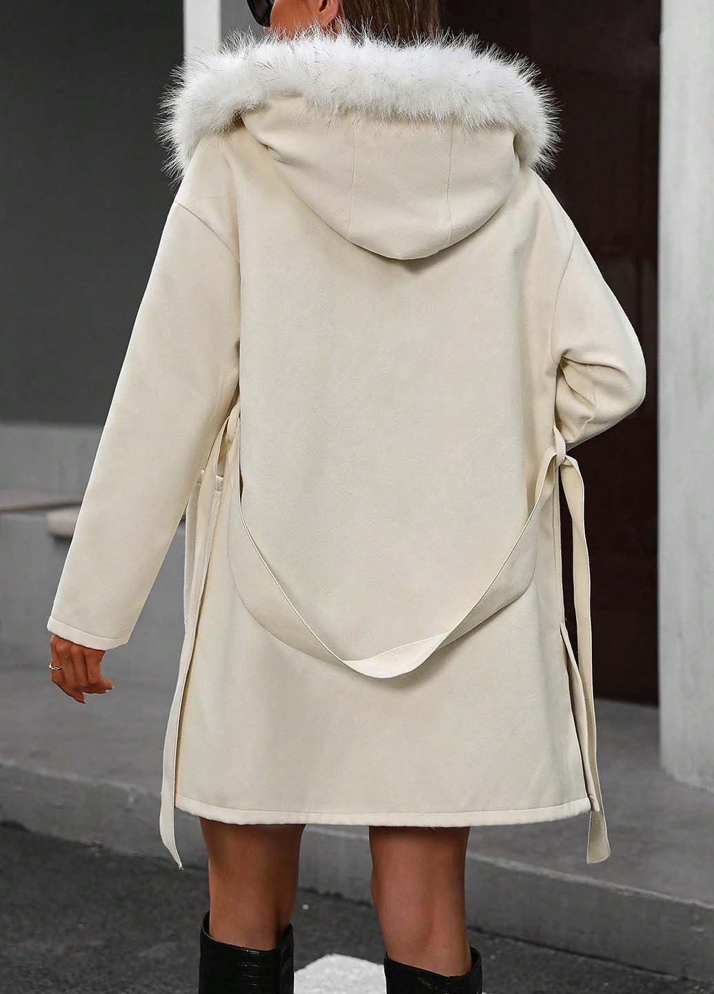 Кремове демісезонне Пальто SHEIN
