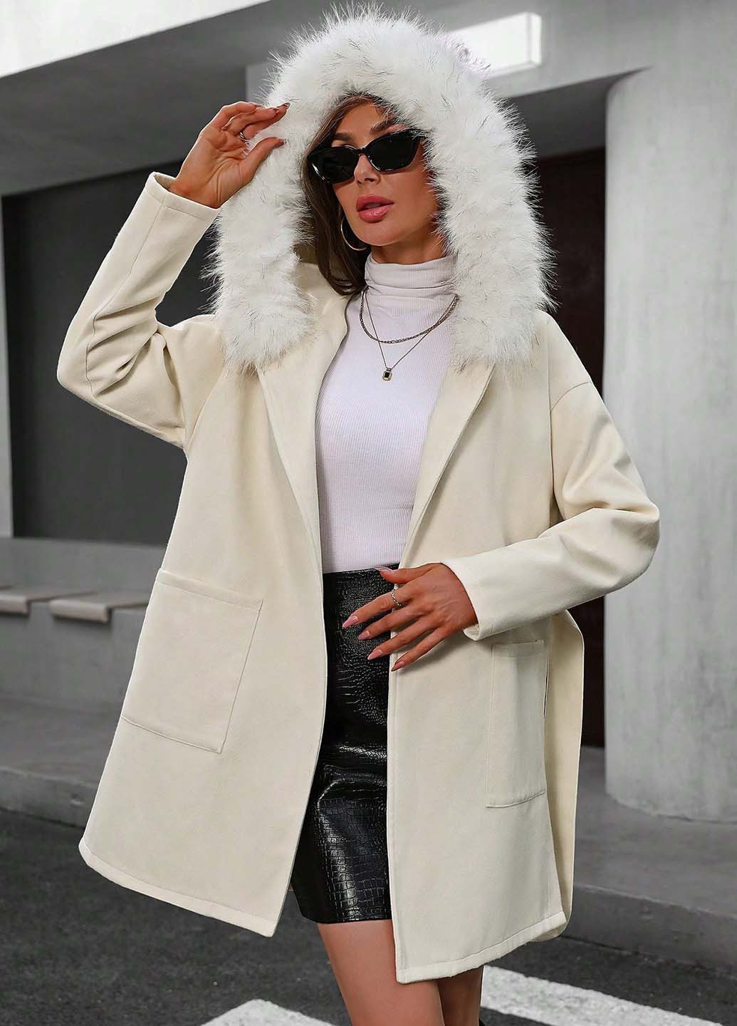 Кремове демісезонне Пальто SHEIN