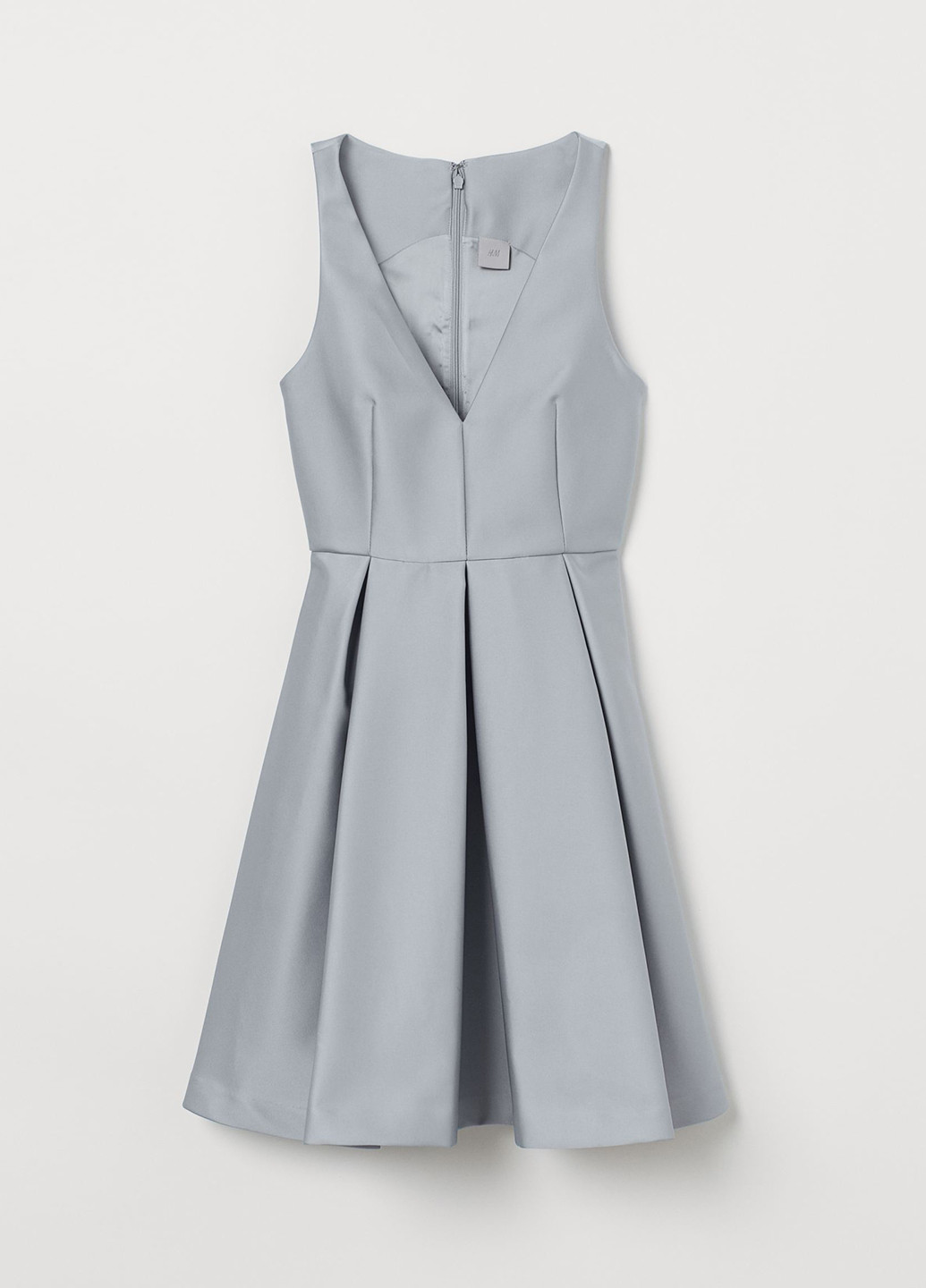 Темно-голубое кэжуал платье клеш H&M