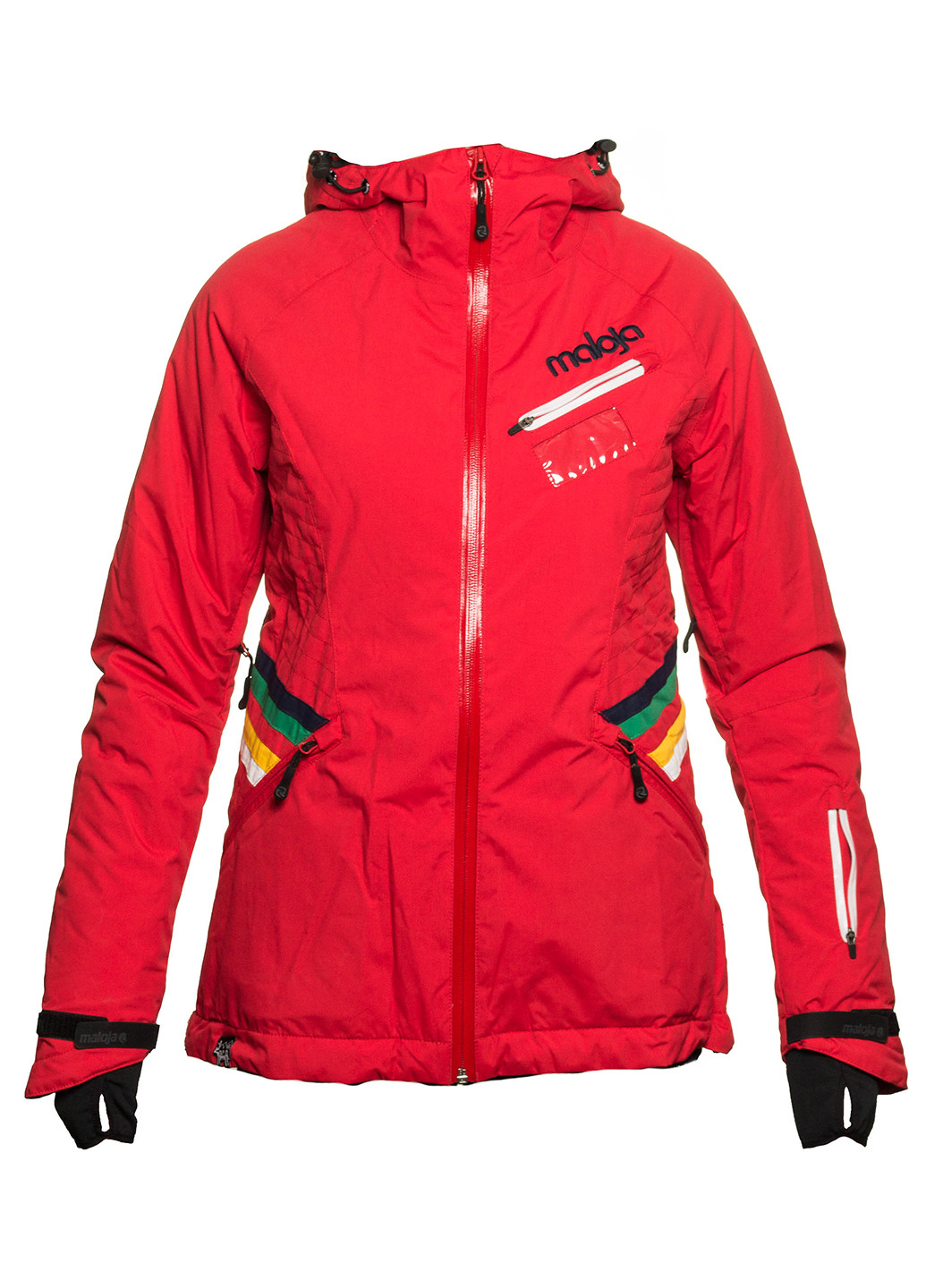 Красная зимняя куртка лыжная Maloja