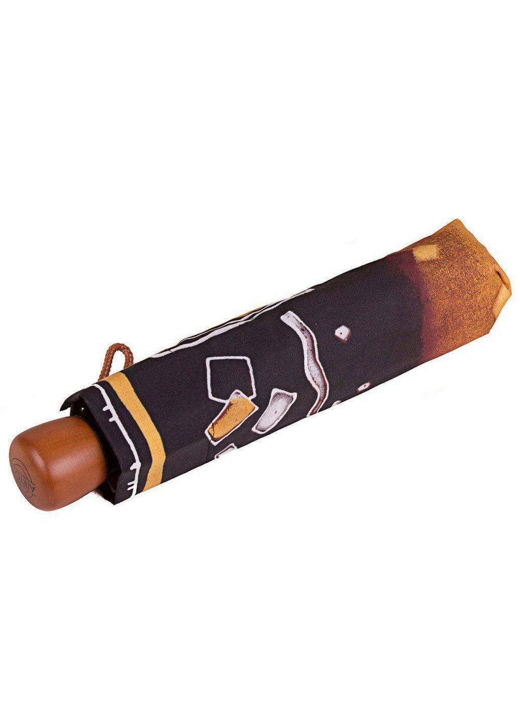 Коричнева складна парасолька напівавтомат 101 см Airton (197761468)