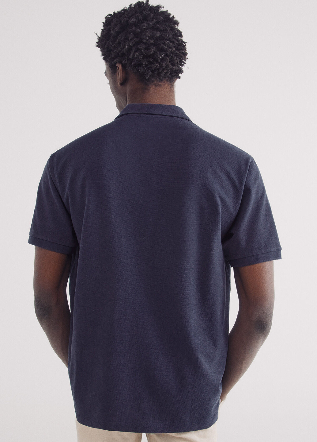 Темно-синяя футболка-поло для мужчин Springfield однотонная