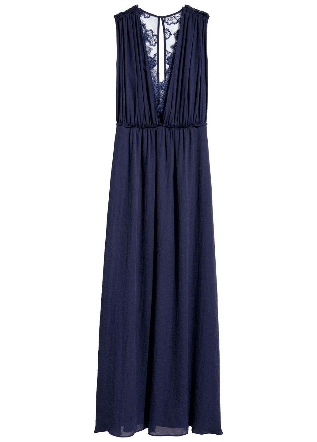 Темно-синя вечірня плаття в грецькому стилі H&M однотонна