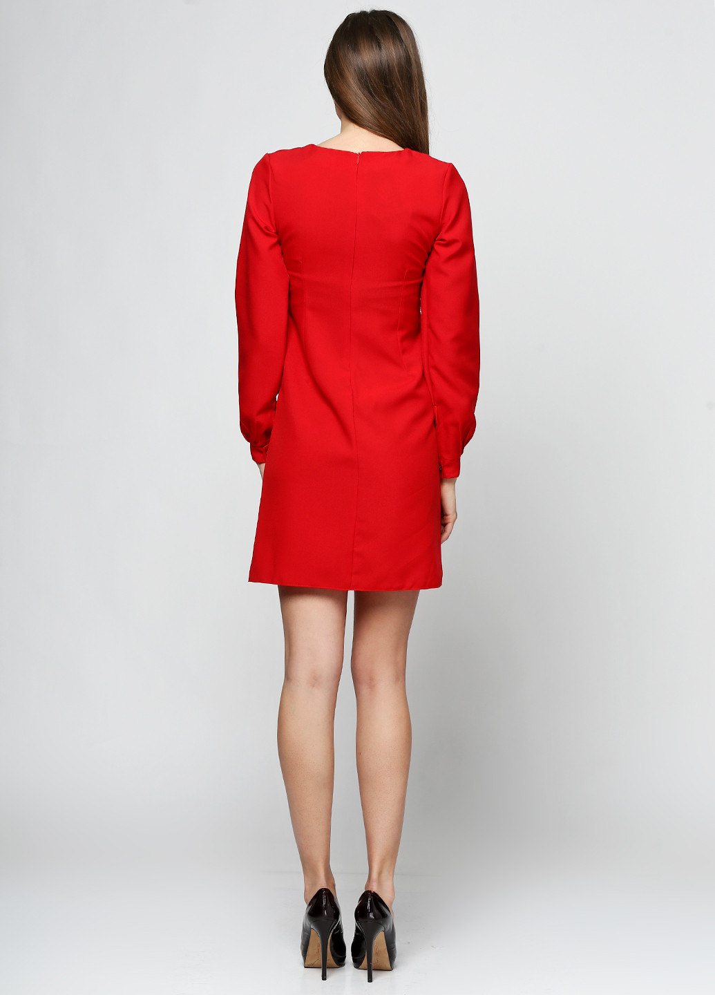 Красное кэжуал платье ANVI однотонное