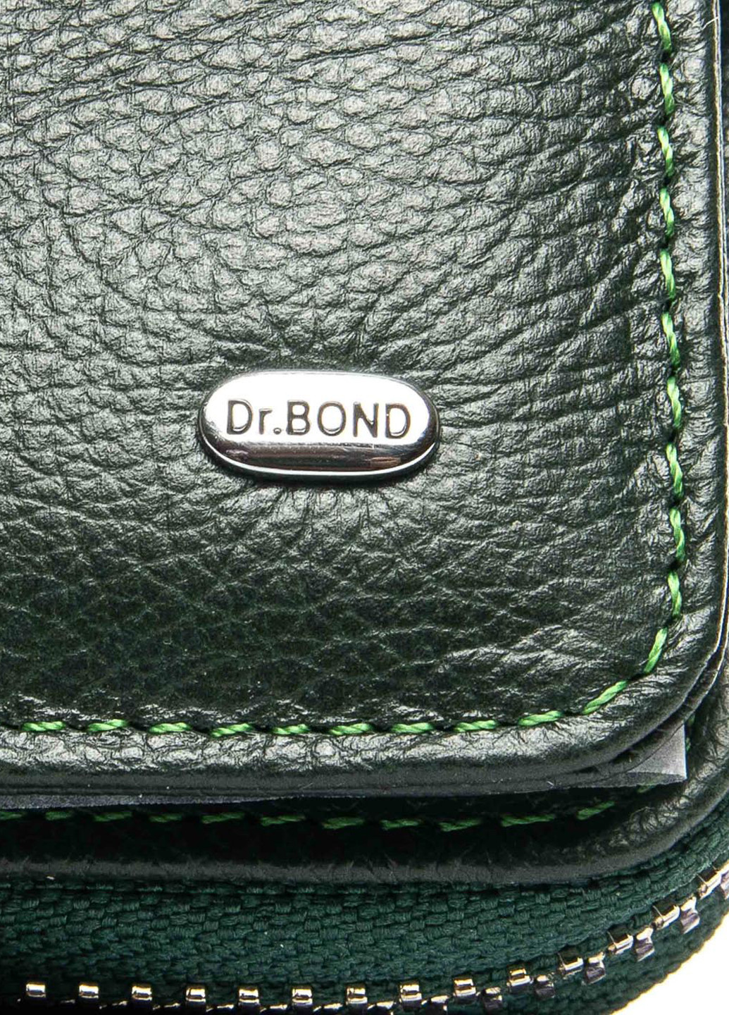 Кошелек Dr. Bond однотонный темно-зелёный кэжуал