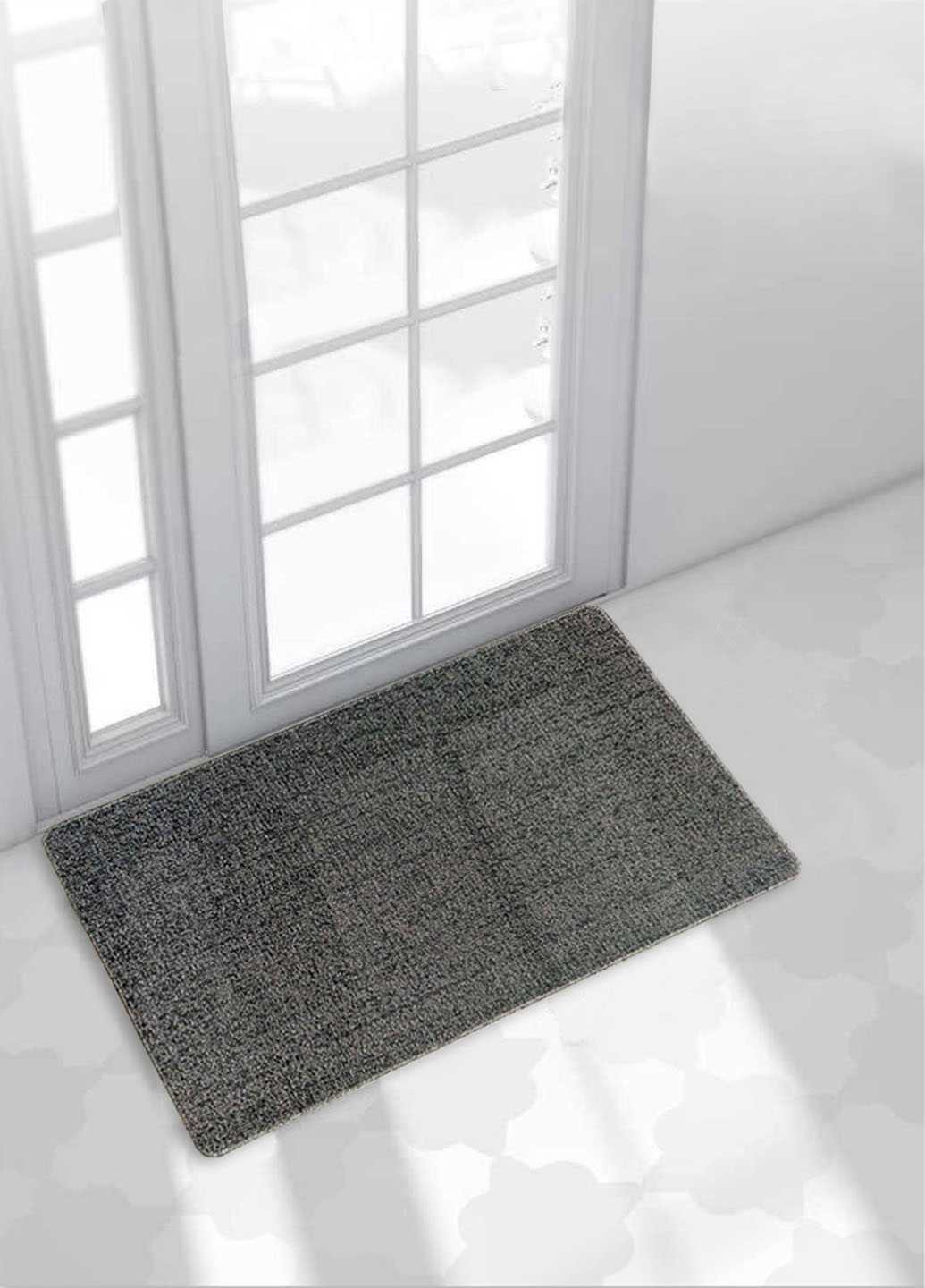 Дверний килимок з петлевою щетиною розміром 45 x 75 для внутрішнього зовнішнього входу - Сірий Lovely Svi (254545878)