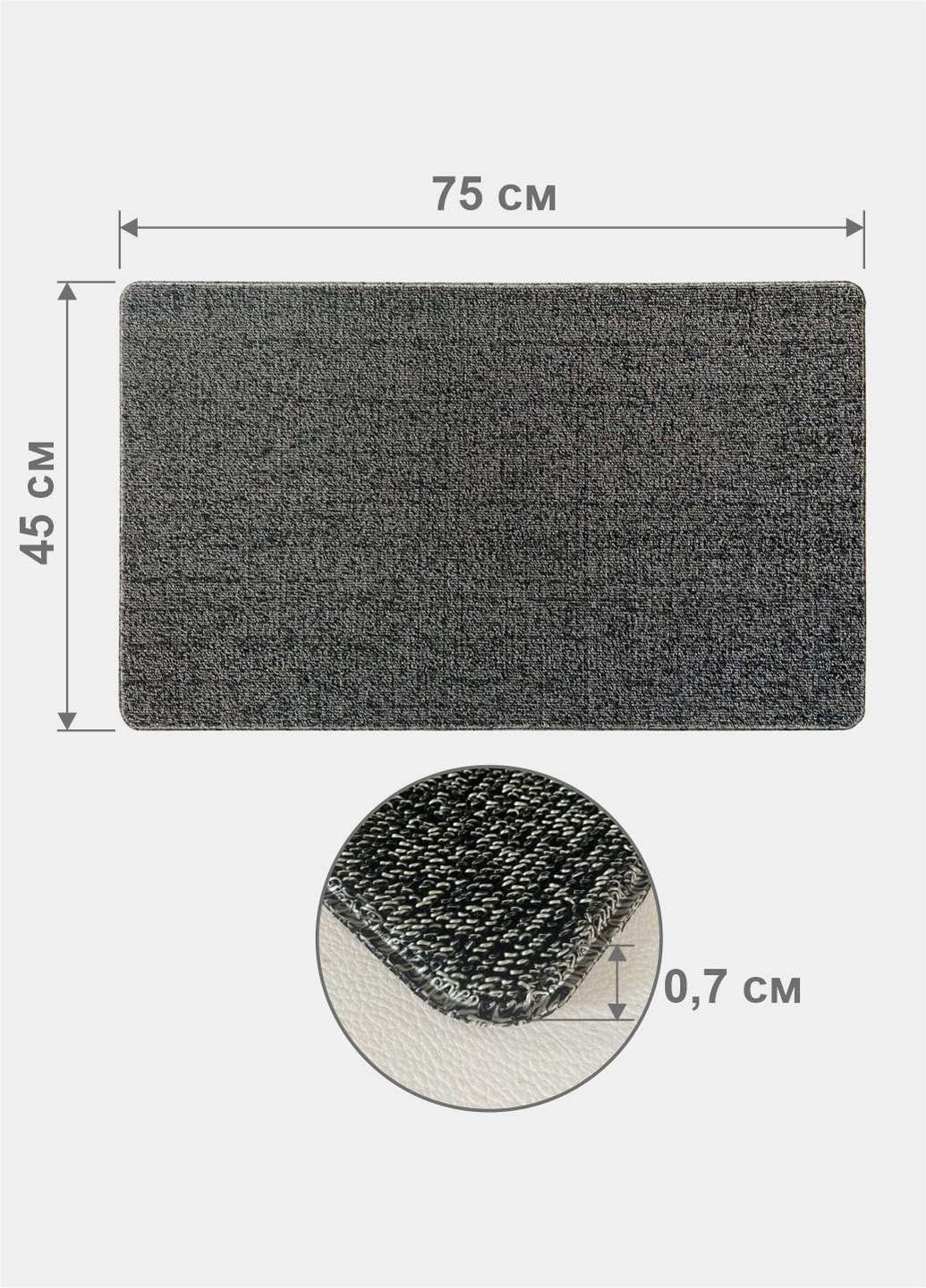 Дверний килимок з петлевою щетиною розміром 45 x 75 для внутрішнього зовнішнього входу - Сірий Lovely Svi (254545878)