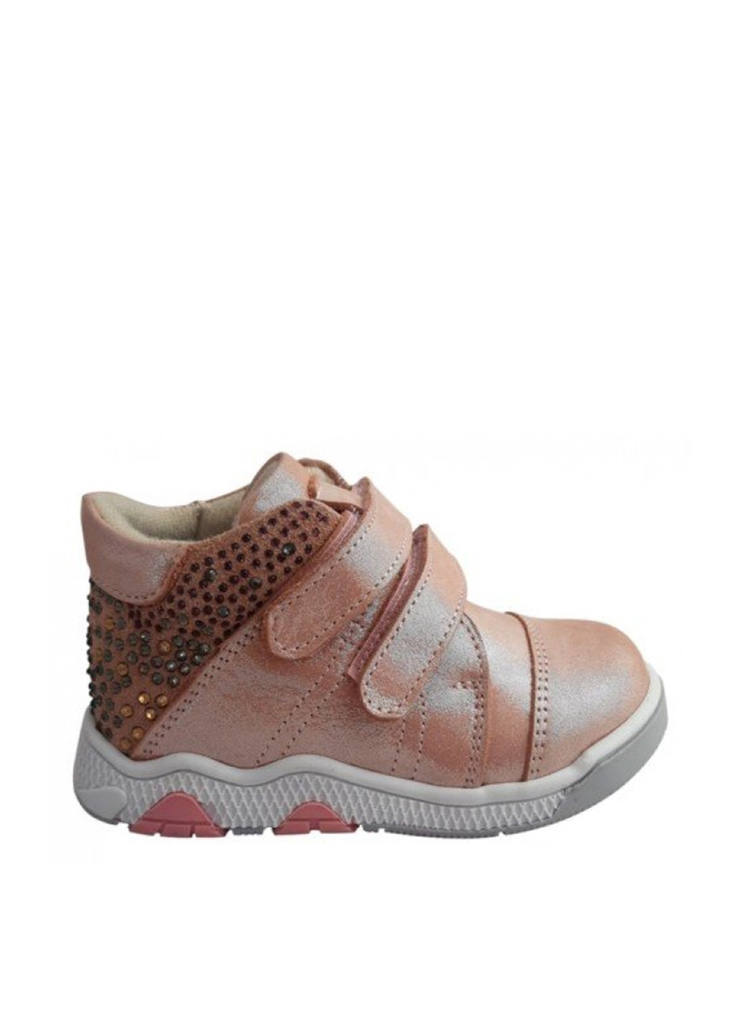 Розово-коричневые кэжуал осенние ботинки Perlina