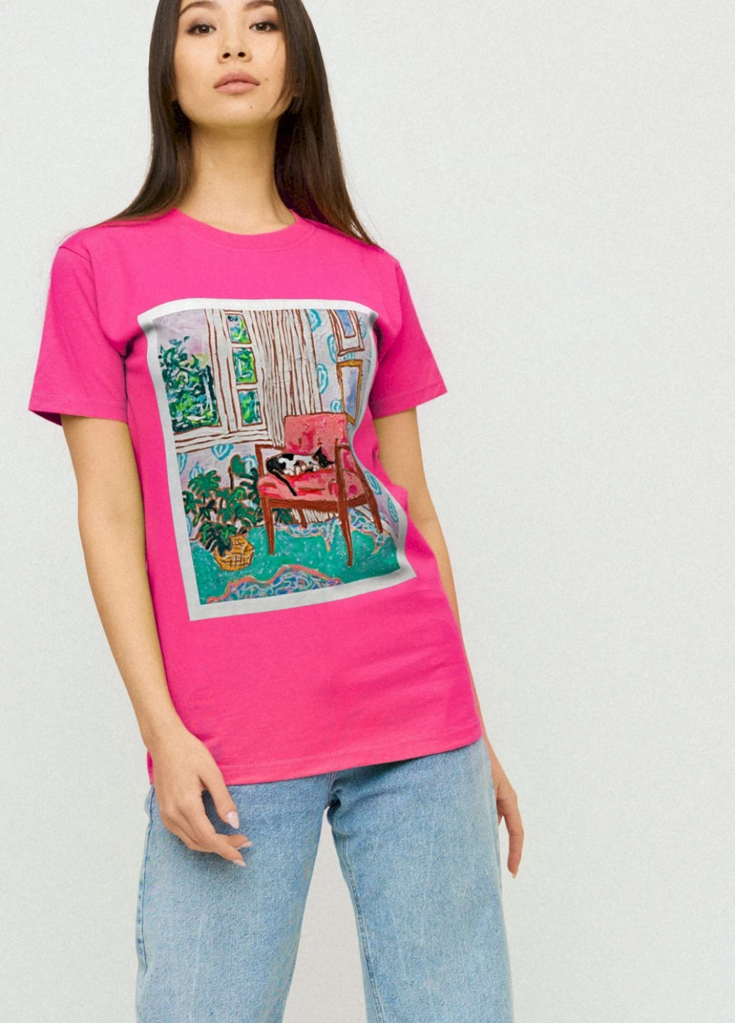 Футболка Boyfriend / air print / YAPPI - (237407593)