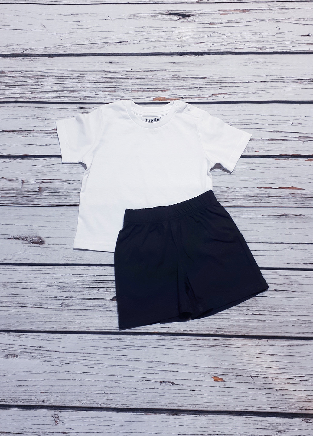 Черно-белый летний комплект (футболка, шорты) Lidl
