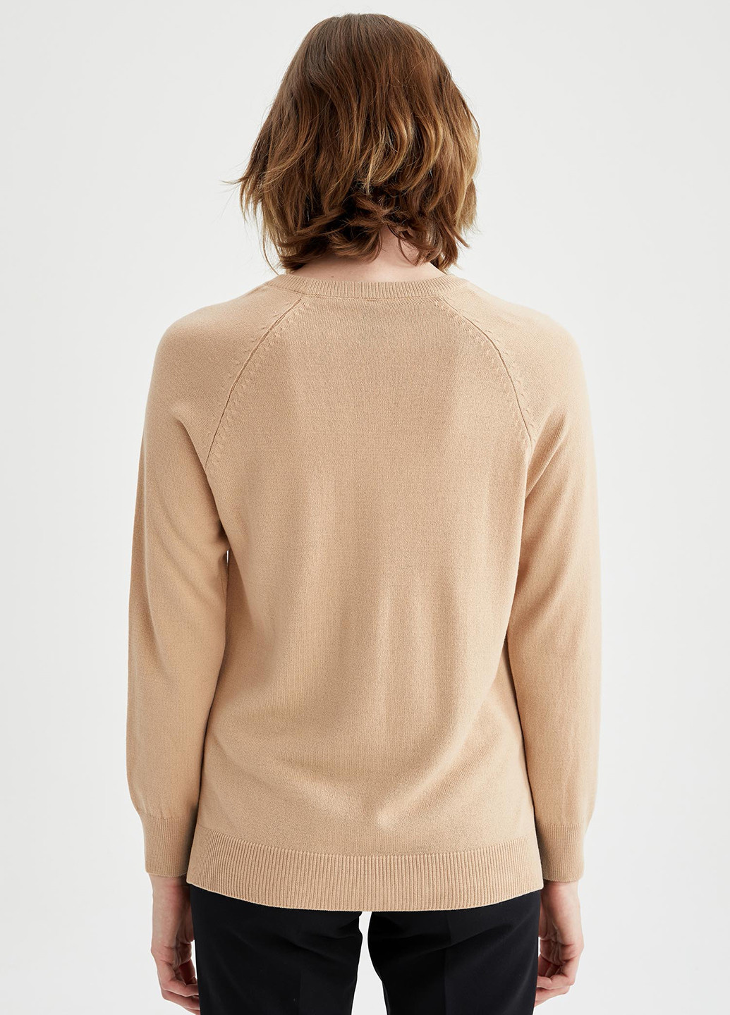 Светло-коричневый демисезонный свитер джемпер DeFacto
