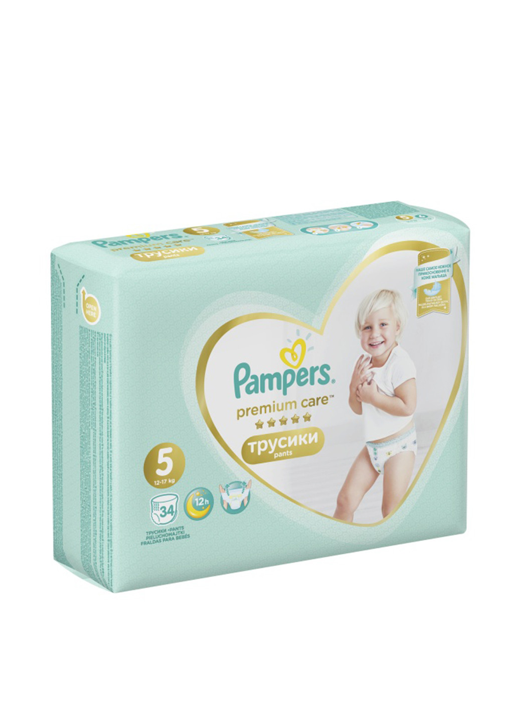 Подгузники-трусики Premium Care Pants Junior 5 (12-17 кг), (34 шт.) Pampers (130948177)