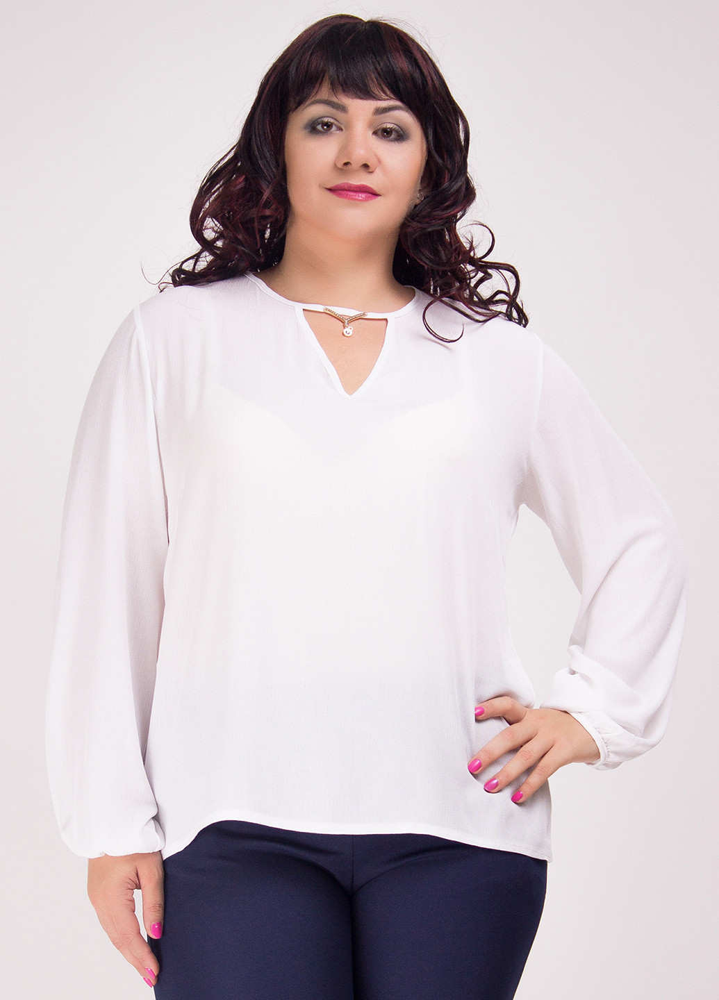 Белая демисезонная блуза Adelin Fostayn