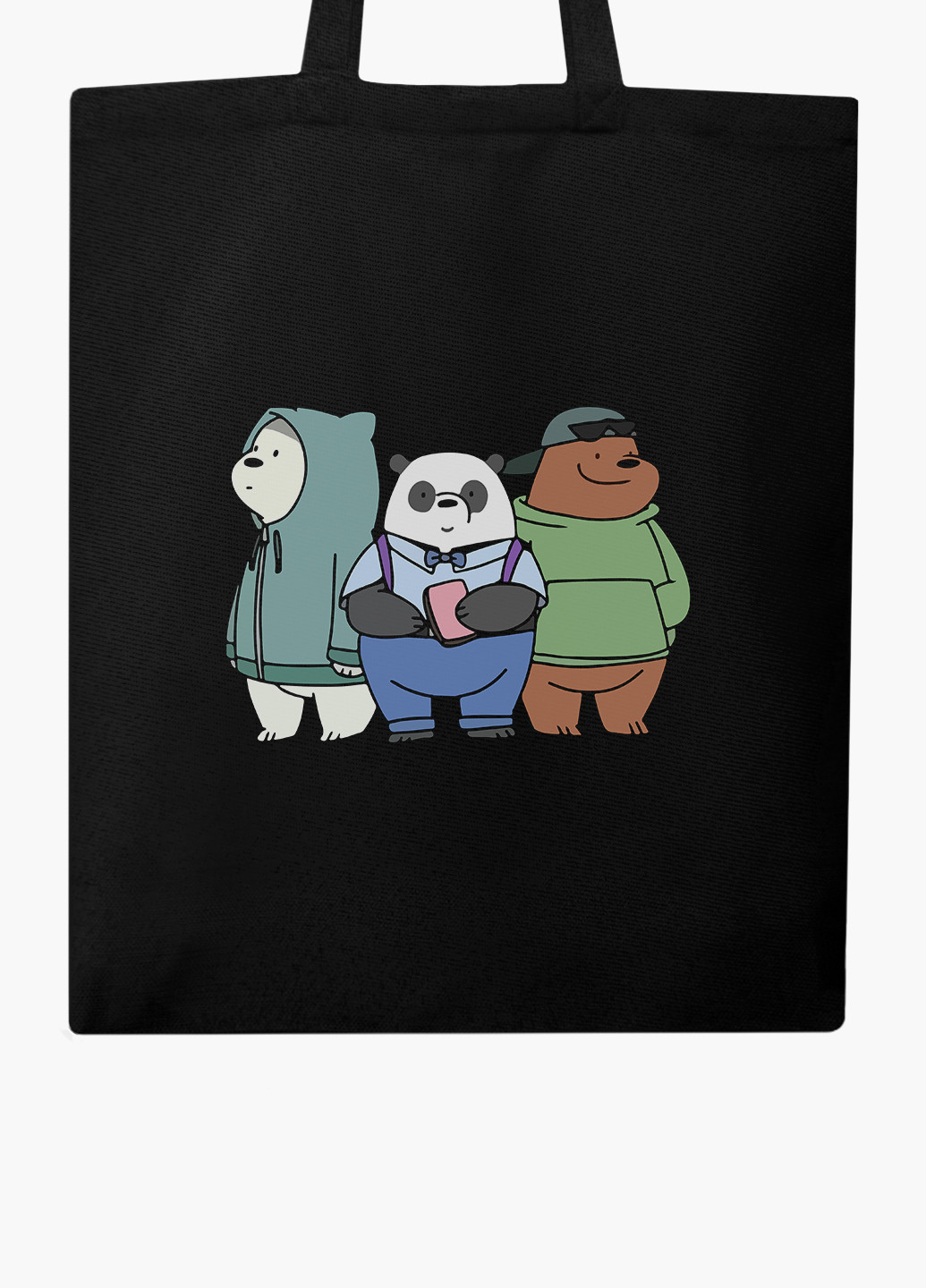 Еко сумка шоппер Вся правда про ведмедів (We Bare Bears) (9227-2898-BK) MobiPrint (236265339)