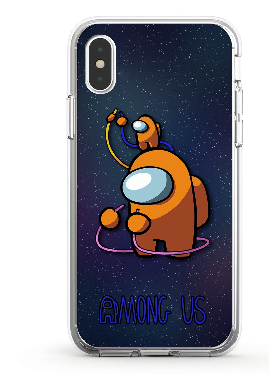Чохол силіконовий Apple Iphone X Амонг Ас Помаранчевий (Among Us Orange) (6129-2413) MobiPrint (219566260)