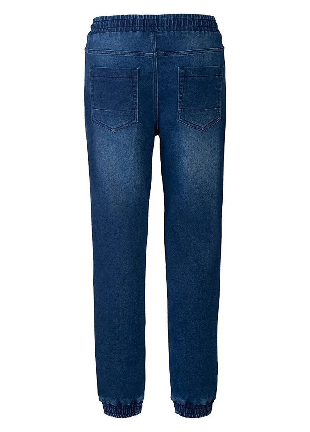 Джинси Livergy джогери однотонні сині джинсові бавовна