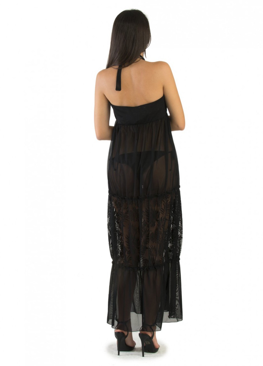 Чорна пляжна сукня Amarea однотонна