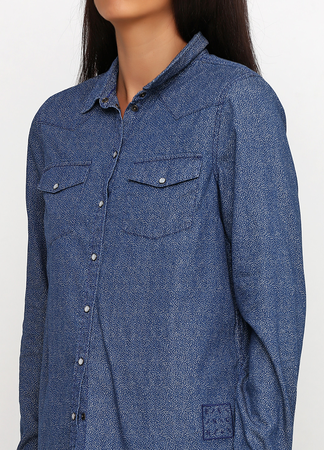 Темно-синяя кэжуал рубашка в горошек Bench