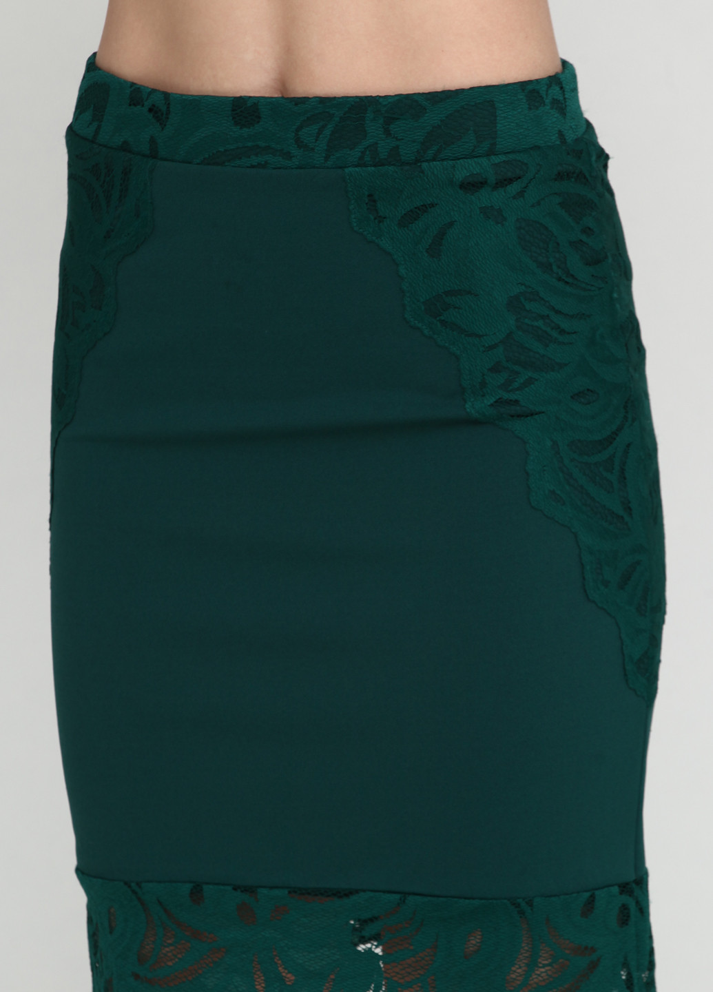 Зеленая кэжуал однотонная юбка H&M мини