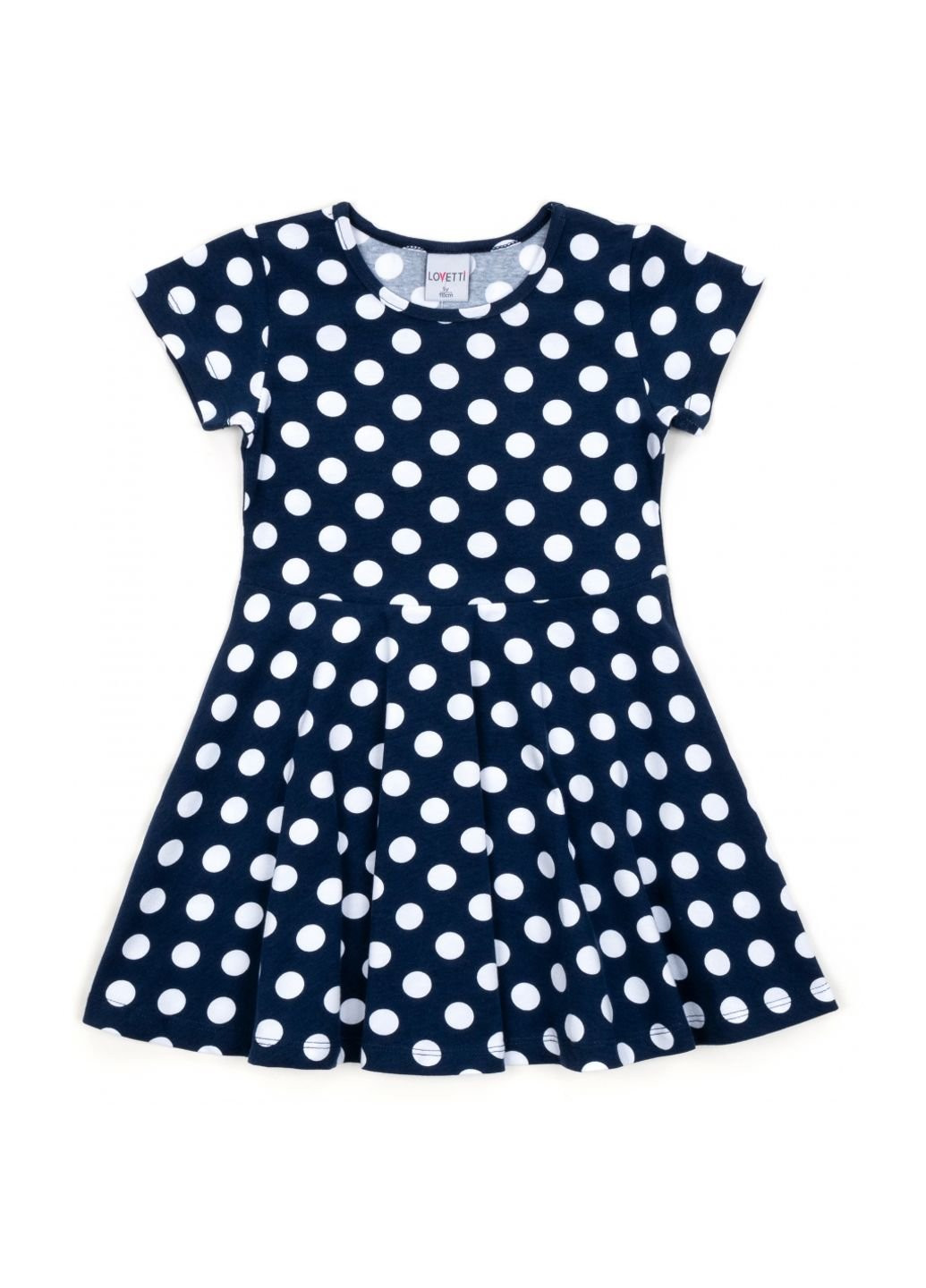 Синее платье в горошек (5911-68-128g-blue) Lovetti (251326356)