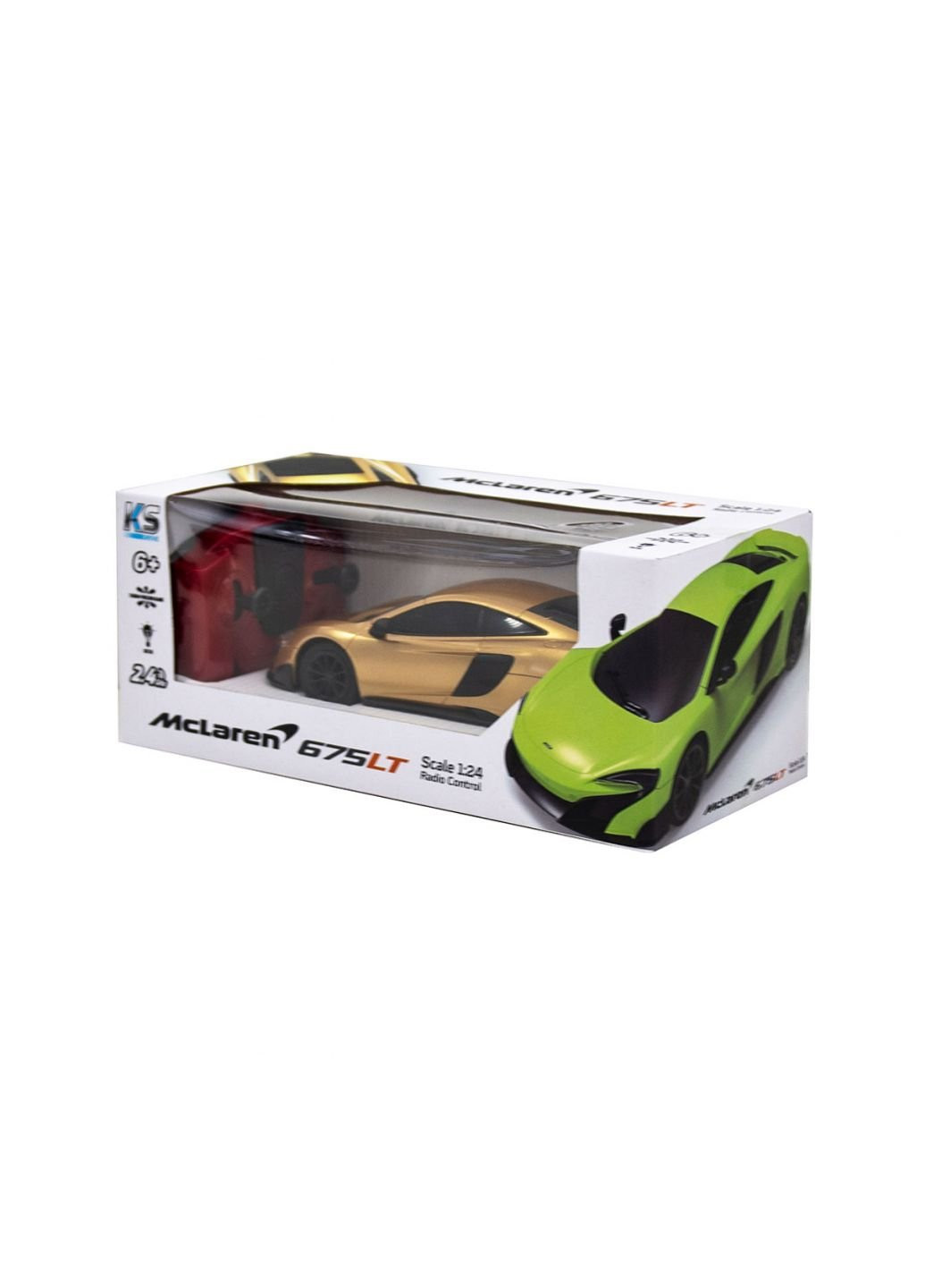 Радиоуправляемая игрушка Mclaren 675LT (1:24, 2.4Ghz, золотой) (124GMGL) KS Drive (254077738)