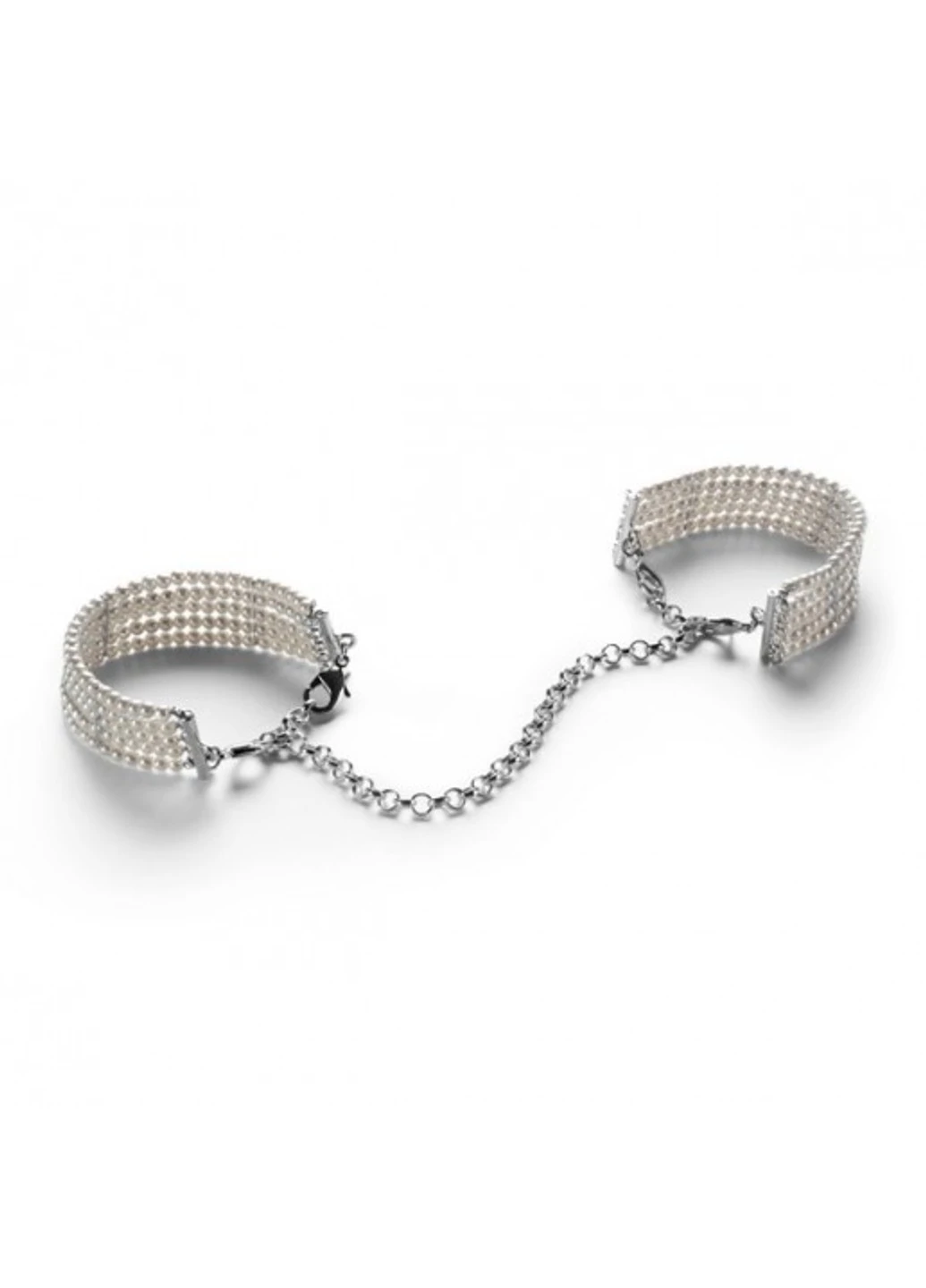 Браслеты - наручники PLASIR NACRE белый жемчуг (Испания) Bijoux Indiscrets (252383259)