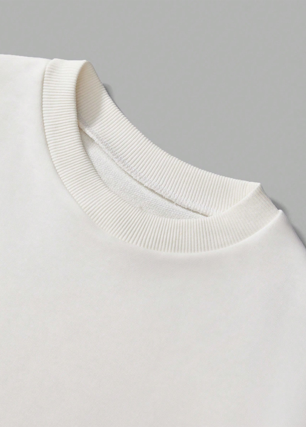 Білий світшот SHEIN малюнок без декору (366747646)