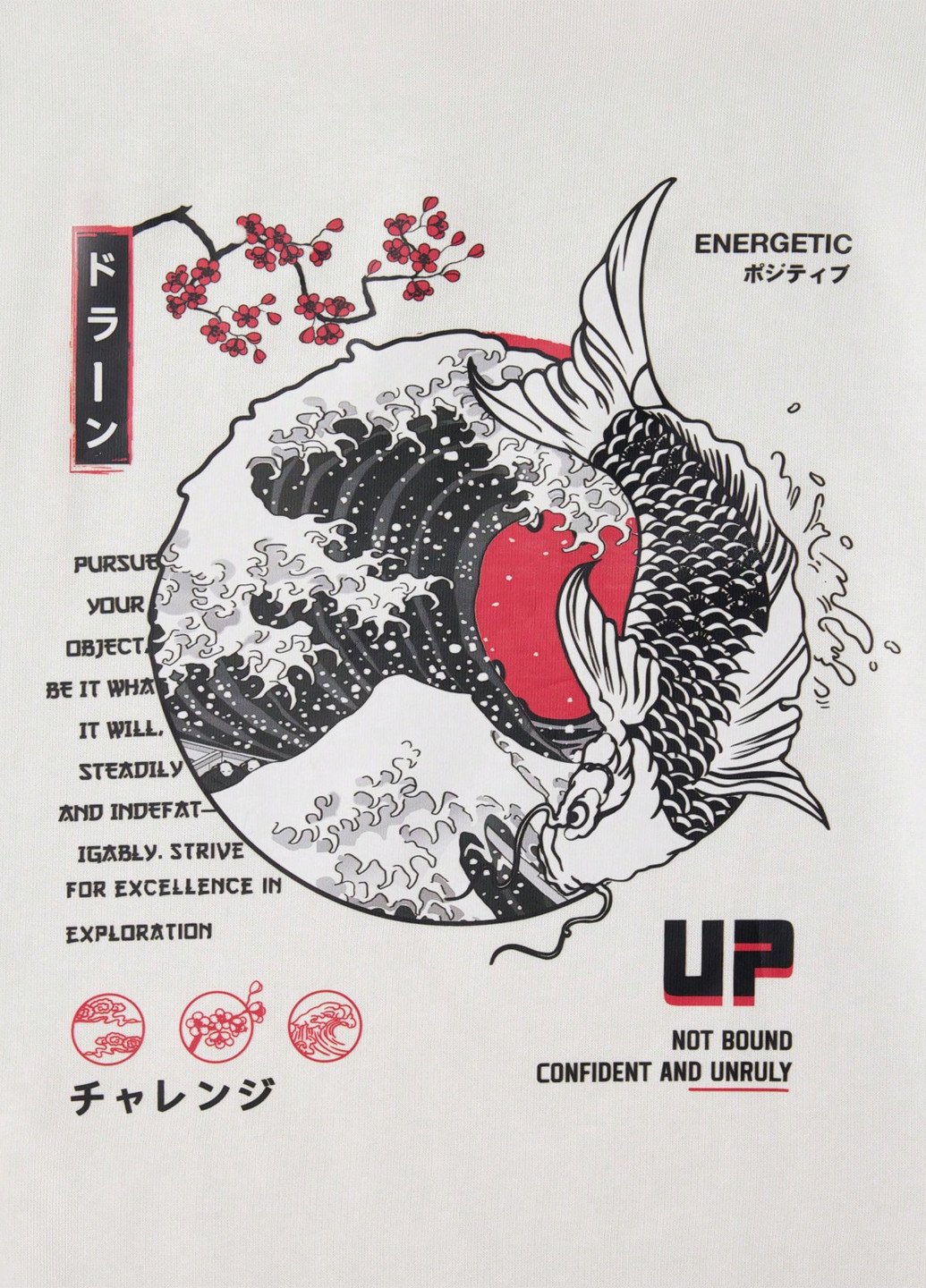 Білий світшот SHEIN малюнок без декору (366747646)