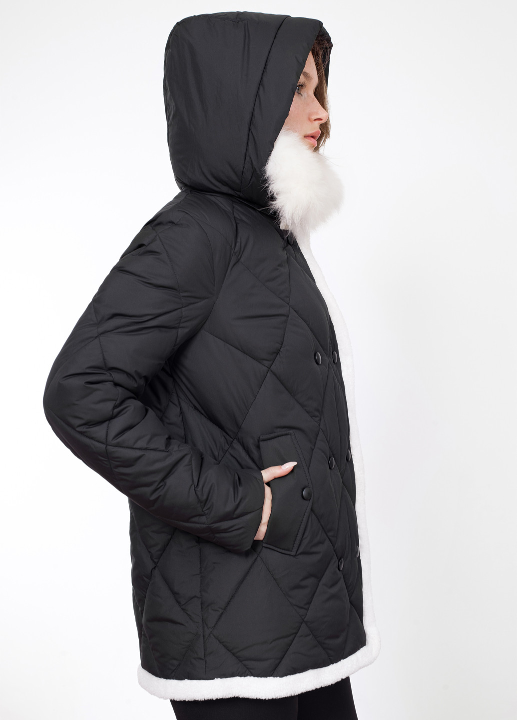 Черная зимняя куртка Qarlevar