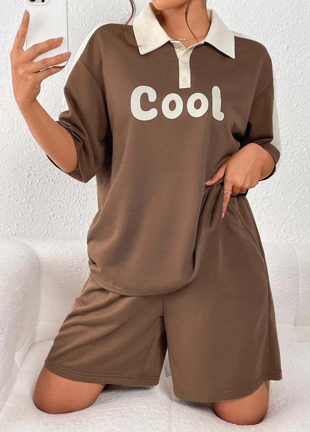 Костюм (поло, шорты) SHEIN (341532808)