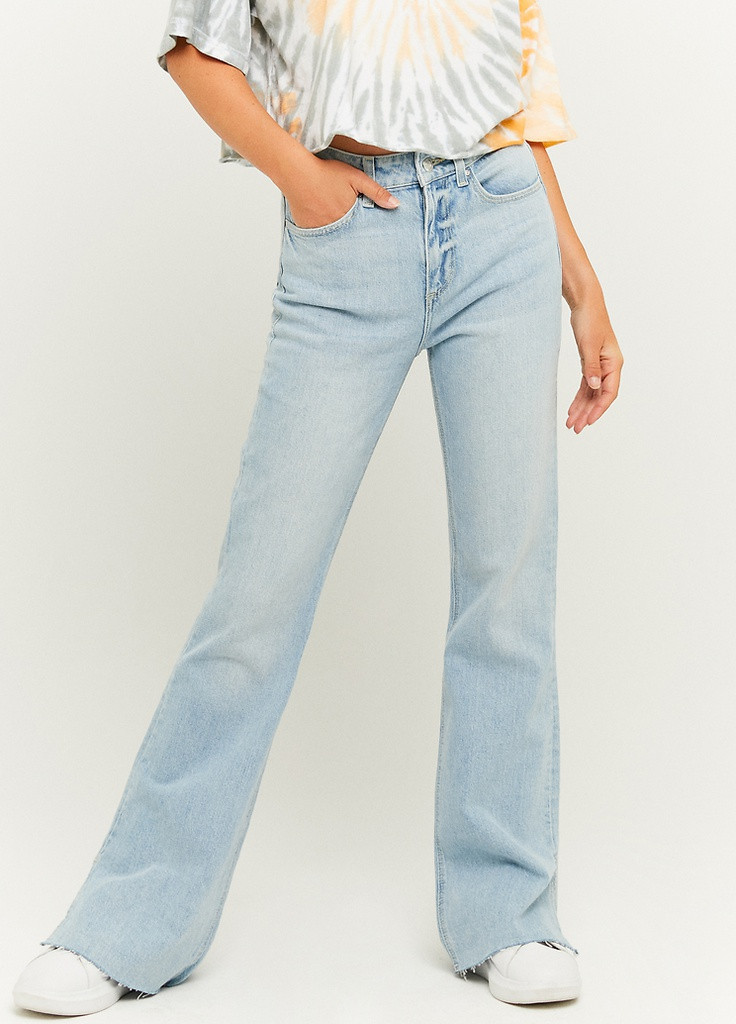 Светло-голубые демисезонные клеш джинсы Skinny Jeans - HW DENIM PANT Tally Weijl