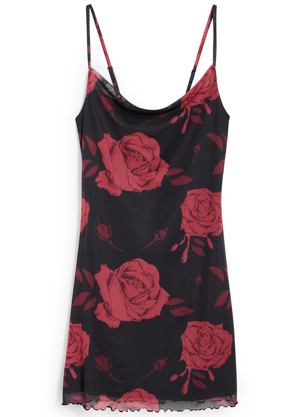 Чорна кежуал сукня C&A троянди