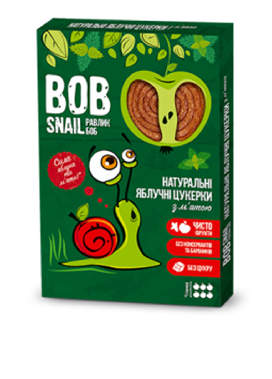Конфеты Яблока-Мята, 60 г Bob Snail (151219372)