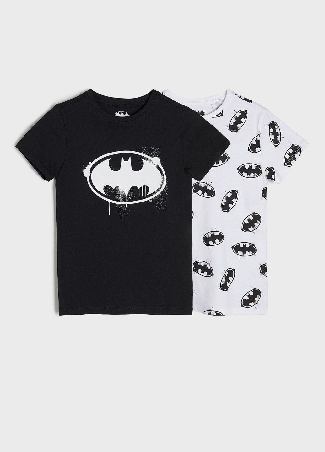 Черно-белая летняя футболка (2 шт.) Sinsay