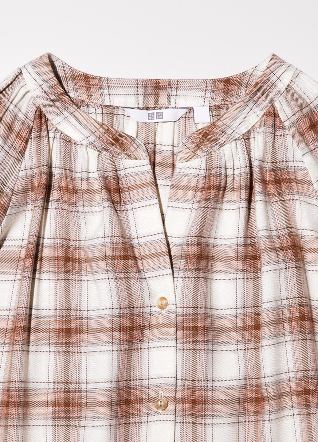 Красная кэжуал рубашка в клетку Uniqlo