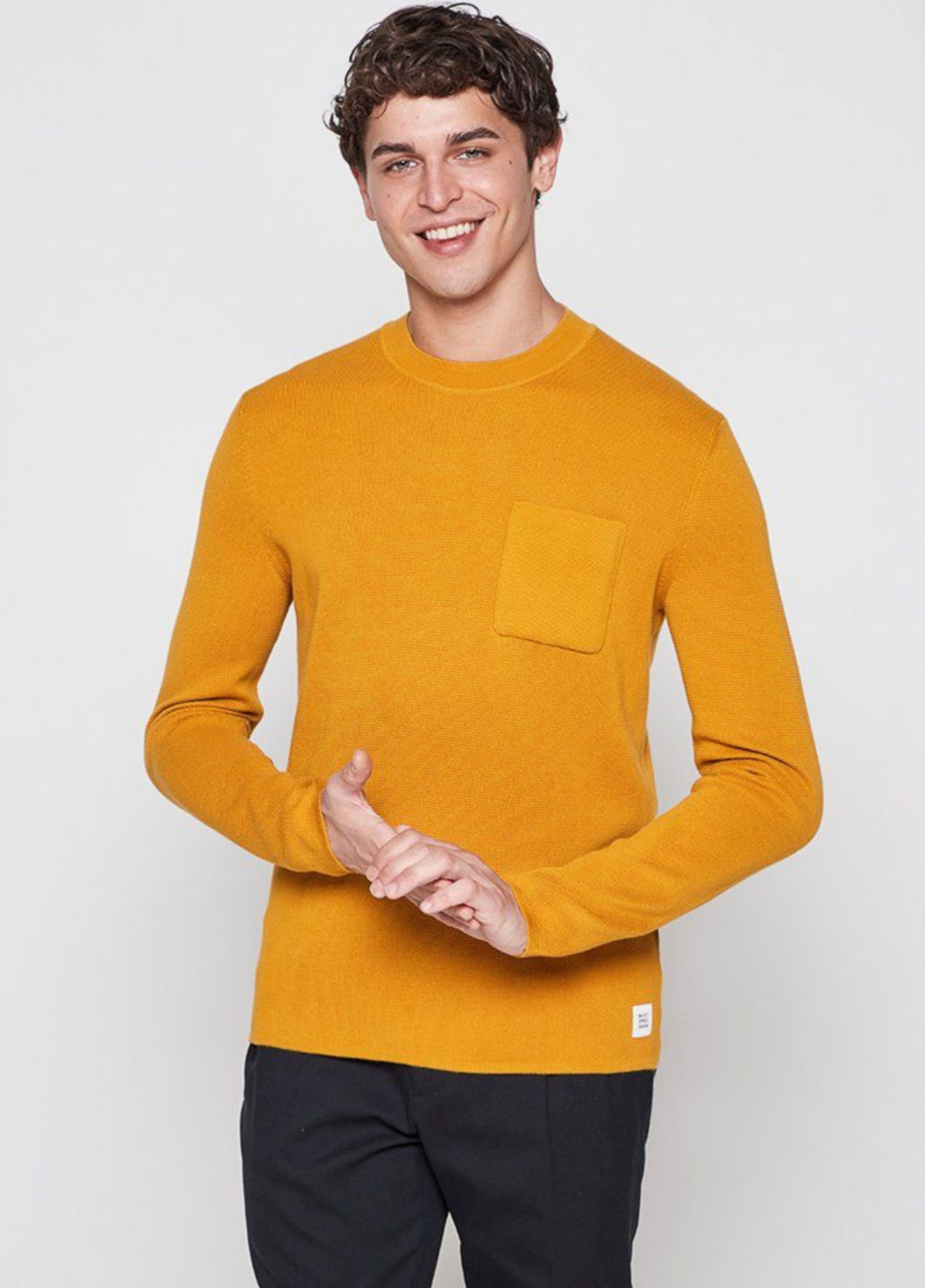 Горчичный демисезонный свитер джемпер Marc O'Polo
